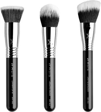 All About Face Makeup Brush Trio Set $76 Value | Nordstrom