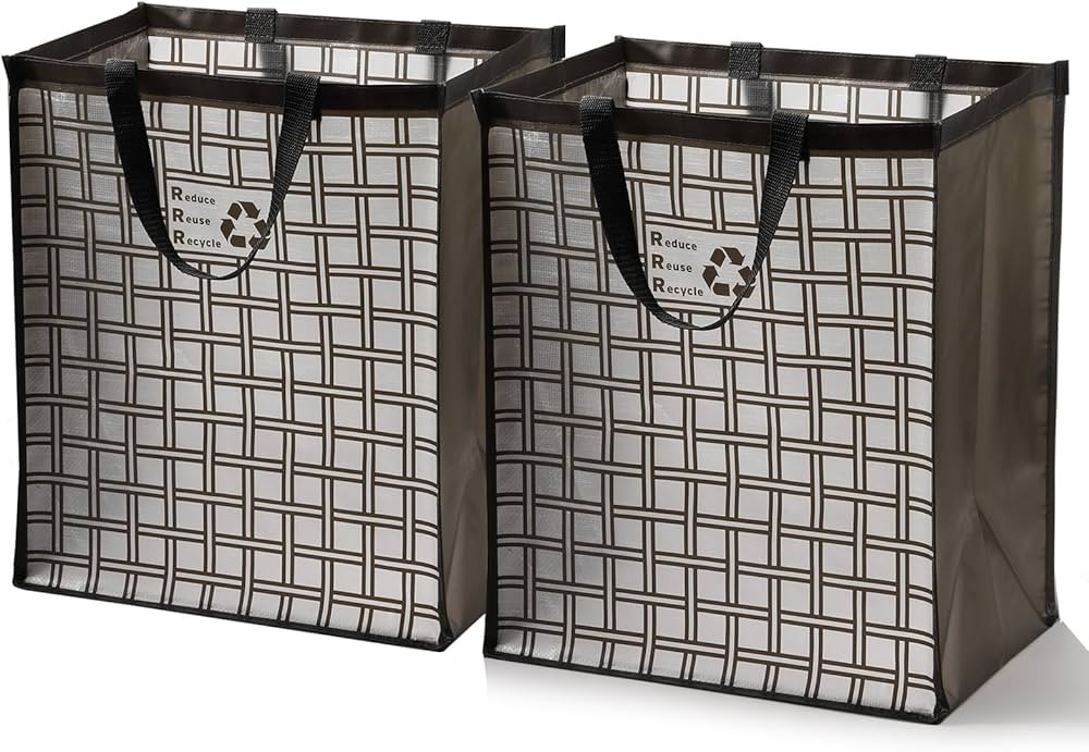 Lily queen Recycle Bin Bags for Kitchen Home Trash Cans Sorting Bins 12 Gallon Set of 2 | Amazon (US)