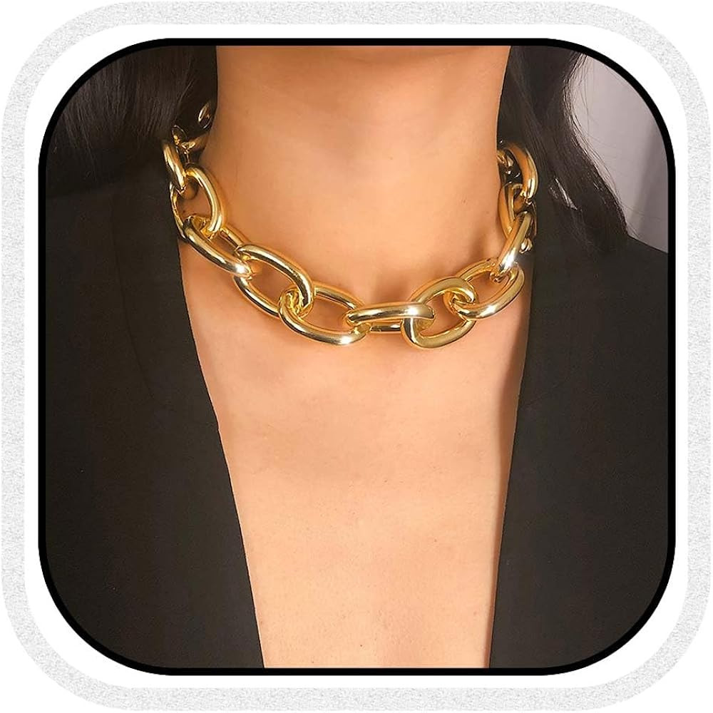 CLOACE Boho Choker Necklace Gold Cuban Link Necklaces Chain Fashion Jewelry for Women and Girls | Amazon (US)