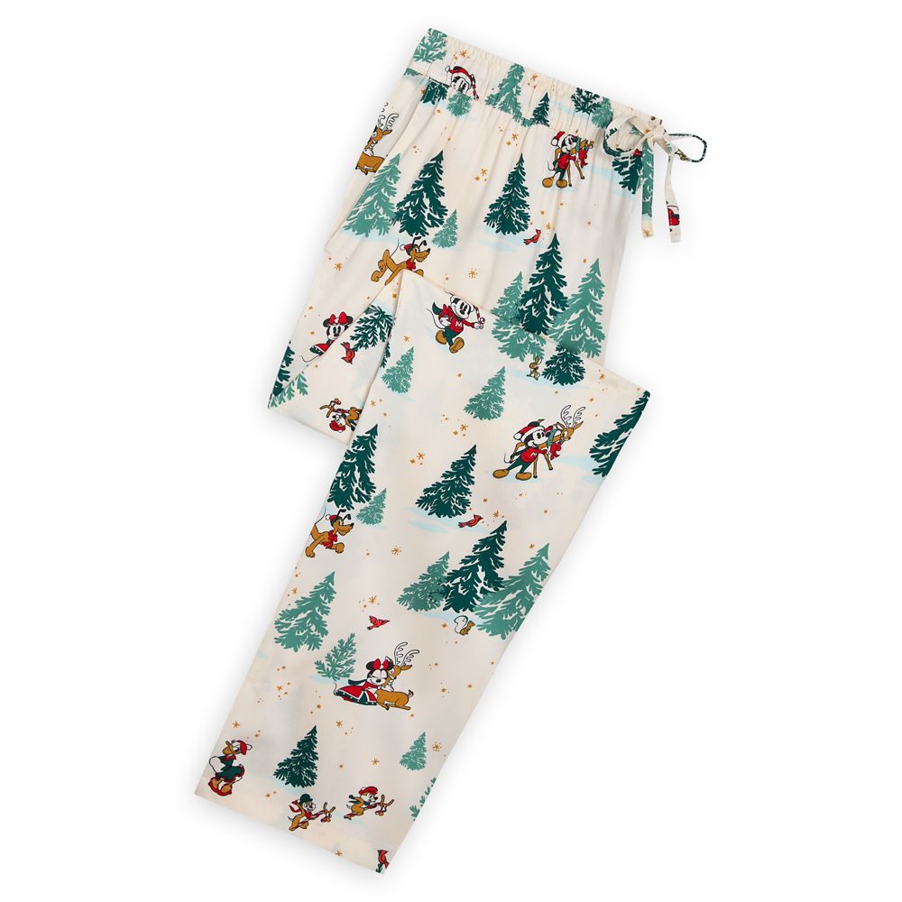 Mickey Mouse and Friends Holiday Pajama Pants for Adults | Disney Store