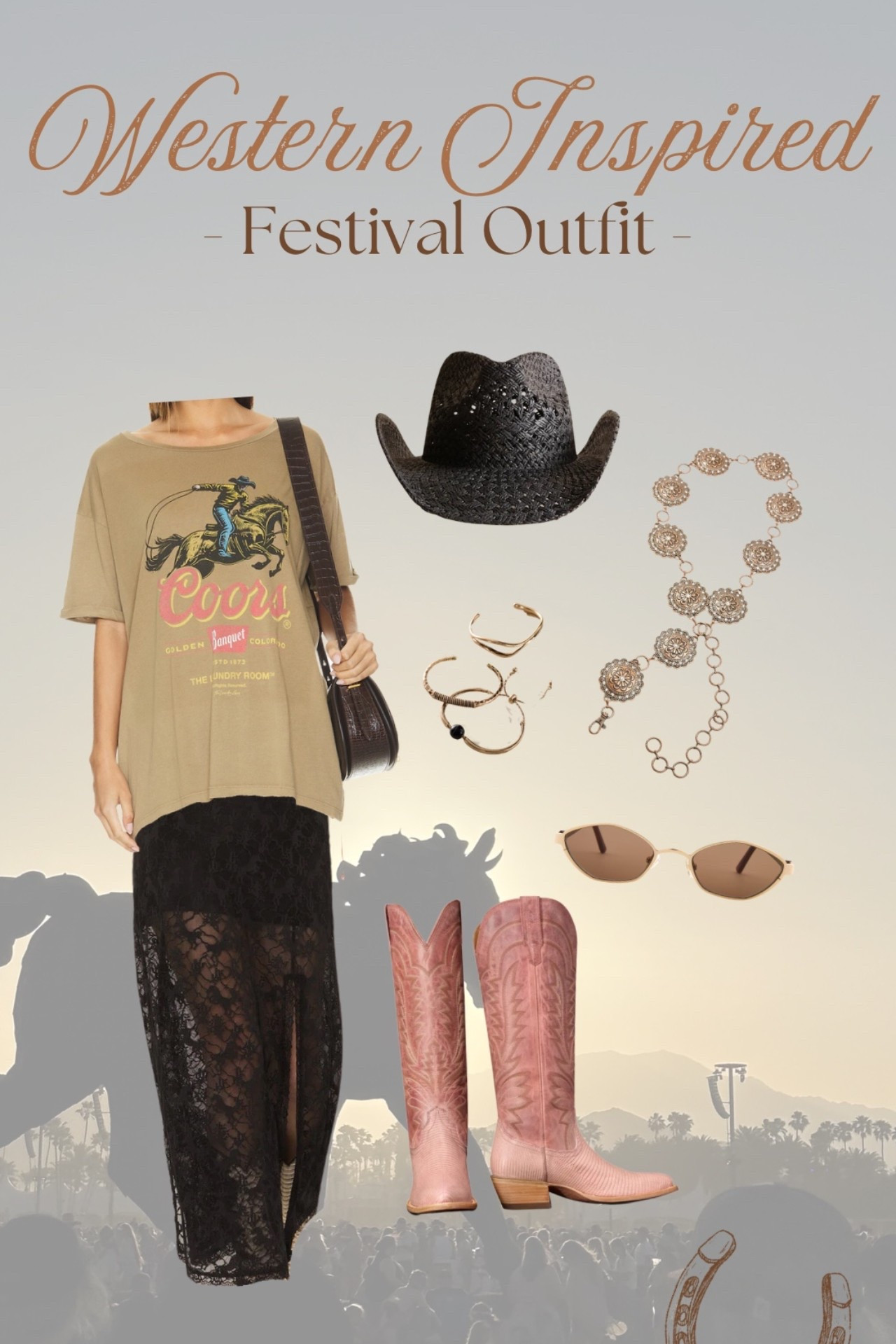 Oversized tee vibes 🍺🤠🩷 #stagecoach #stagecoachoutfits2026 #westernfashion #stagecoachoutfits #stagecoachoutfits @Boot-Barn @Tecovas @Revolve @Free People 

#LTKootd #LTKFestival