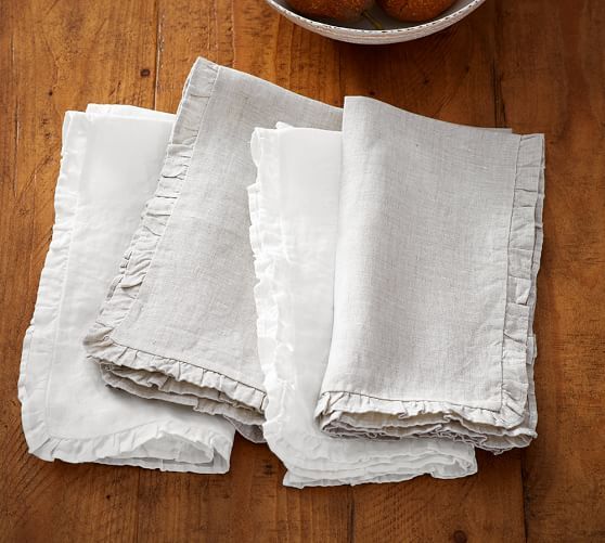 Rustic Luxe® Belgian Flax Linen Napkin, Set of 4 | Pottery Barn (US)