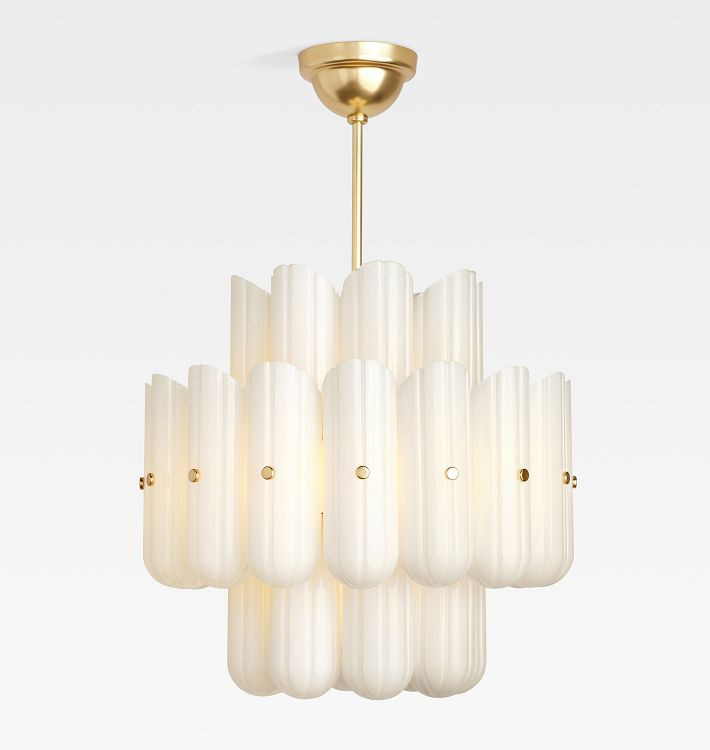 Roll &amp; Hill Lorna LED Double Tier Chandelier, 25" Width | Rejuvenation