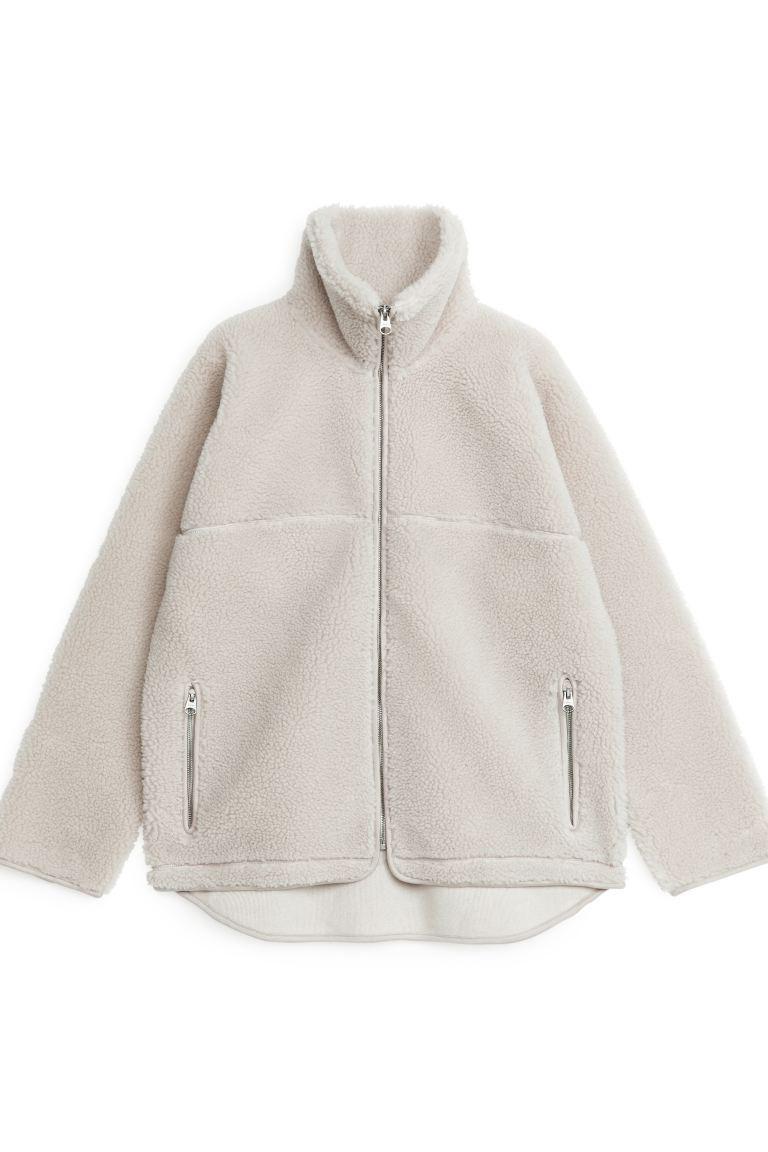High-Neck Pile Jacket | H&M (UK, MY, IN, SG, PH, TW, HK)
