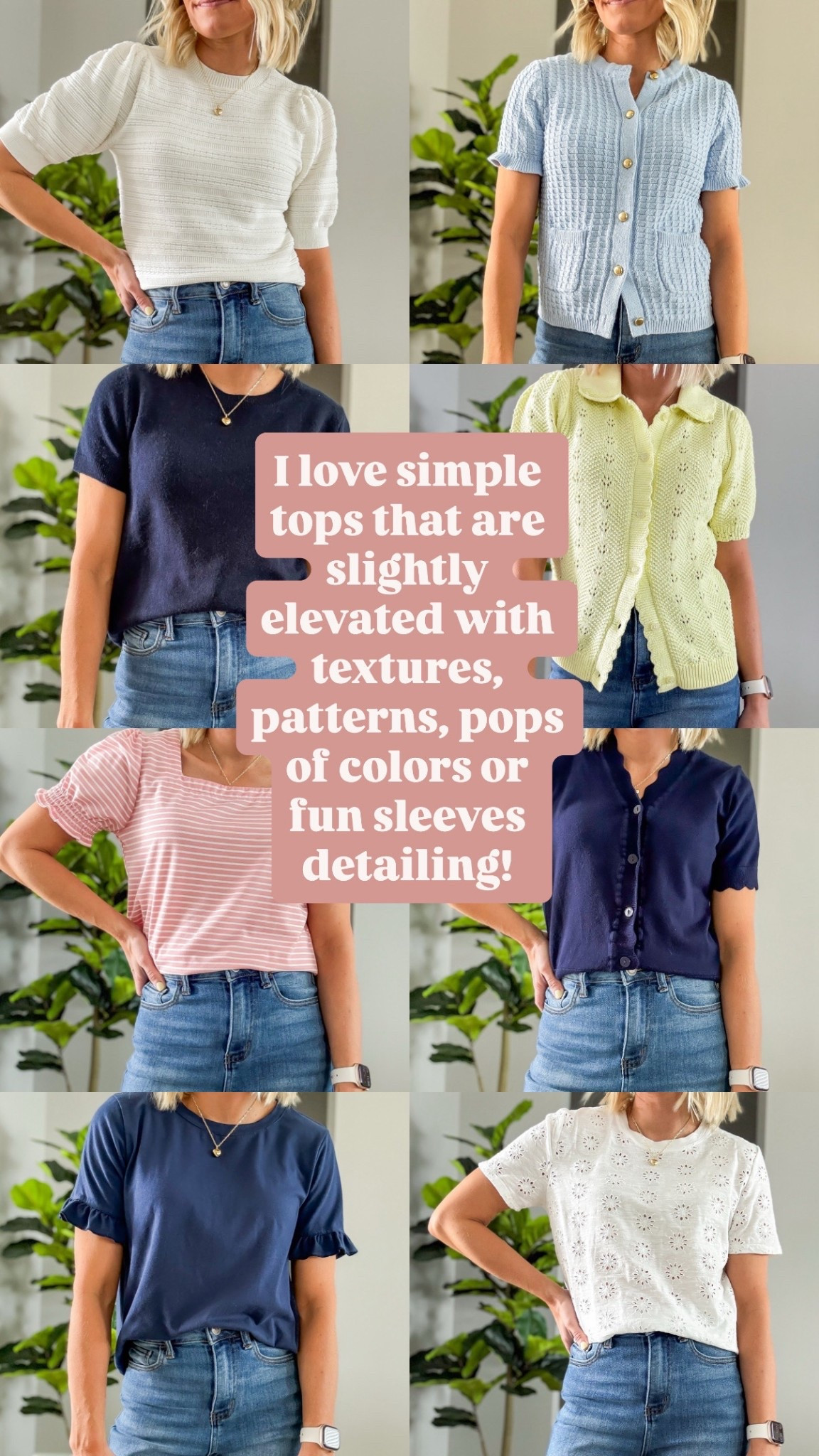 Spring elevated basic tops! 

#LTKOver40 #LTKPetite #LTKSeasonal