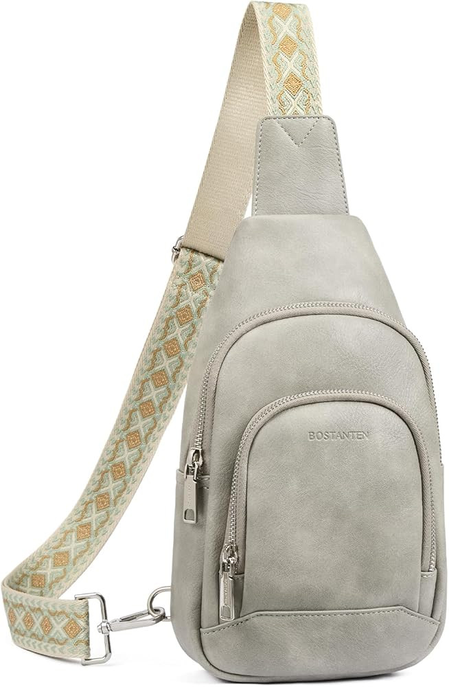 BOSTANTEN Sling Bag for Women Leather Crossbody Bag Vintage Cross Body Purse for Travel with Guit... | Amazon (US)