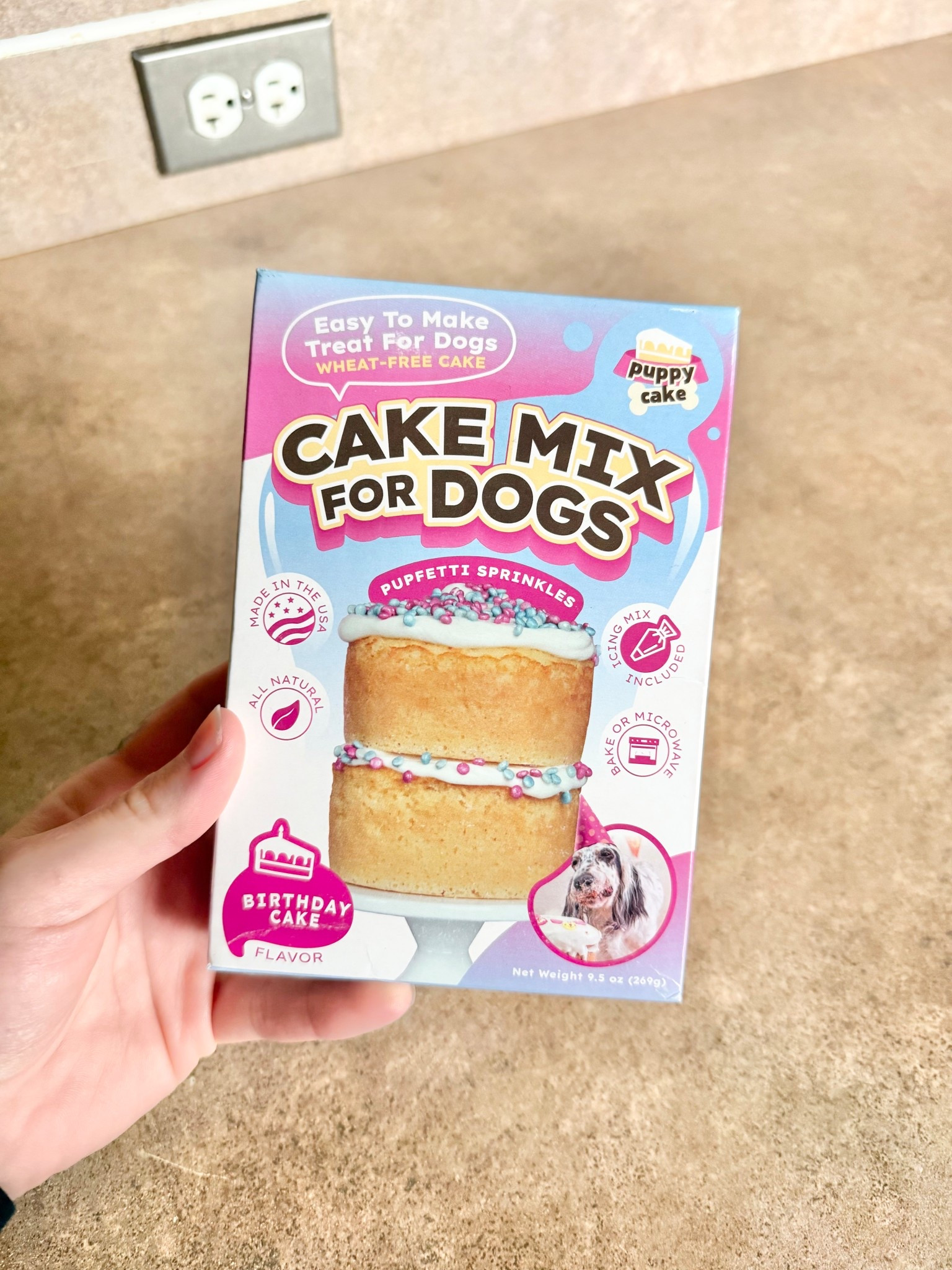 @puppycakellc 
Wheat-Free Cake Mix 
with Icing for Dogs
 (Birthday Cake with Pupfetti Sprinkles)
$9.99

#LTKFindsUnder50
