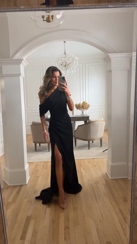 Perfect black dress for any black tie, wedding or event. Re-sharing this post so that my TikTok followers can find it easier! 
Wearing a size extra small. I am 5’10! 
Top seller for sure!!!! 

#LTKGala #LTKwedding #LTKSeasonal