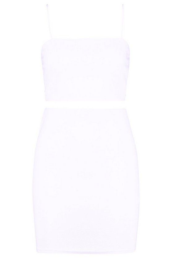 Strappy Crop And Mini Skirt Two-Piece Set | Boohoo.com (US & CA)