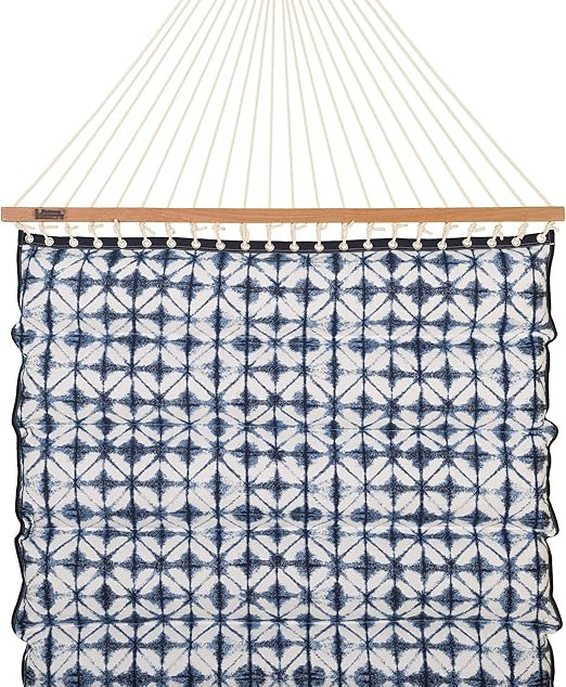 Hatteras Hammocks Midori Indigo Sunbrella Pillowtop Hammock with Free Extension Chains & Tree Hoo... | Amazon (US)