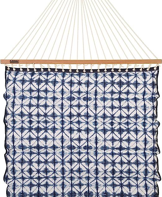 Hatteras Hammocks Midori Indigo Sunbrella Pillowtop Hammock with Free Extension Chains & Tree Hoo... | Amazon (US)