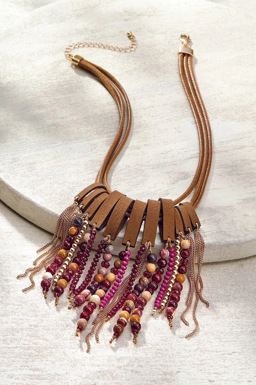Florence Faux Suede & Jasper Necklace | Soft Surroundings