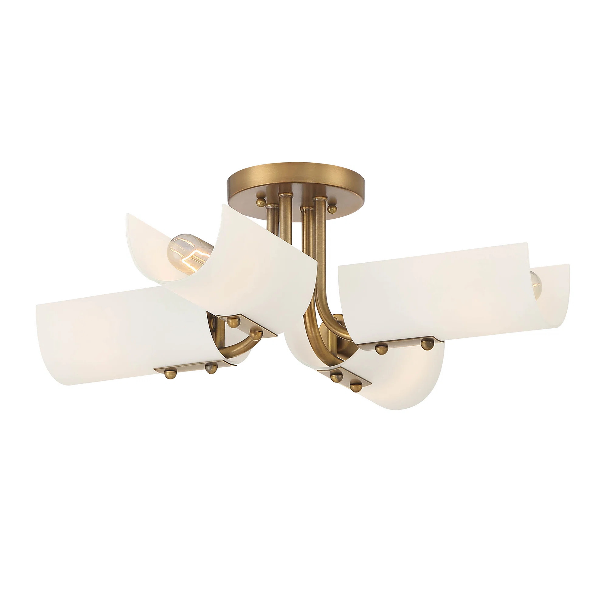 Jusra Glass Semi Flush Mount | Wayfair North America