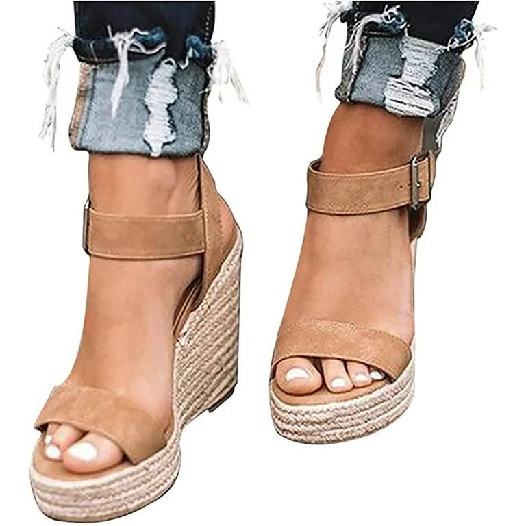 Summer Savings Clearance 2024! TAGOLD Sandals for Womens Dressy Summer,Sandals Womens, Wedge Heel... | Walmart (US)