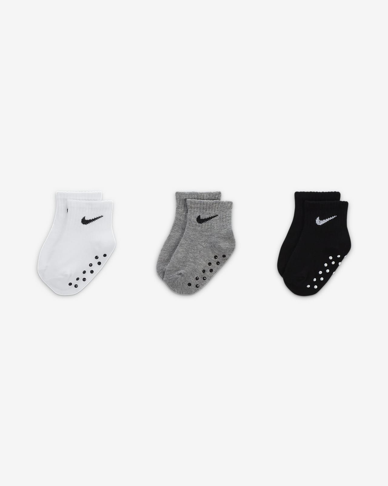 Nike Baby (6-12M) Gripper Ankle Socks (3 Pairs). Nike.com | Nike (US)