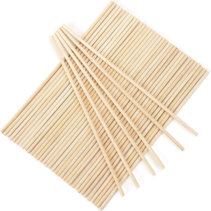 50Pcs Wooden Dowel Rods 1/4 x 12 Inch Wood Sticks for Crafts, Precut Wooden Rod Sticks Natural Wo... | Amazon (US)