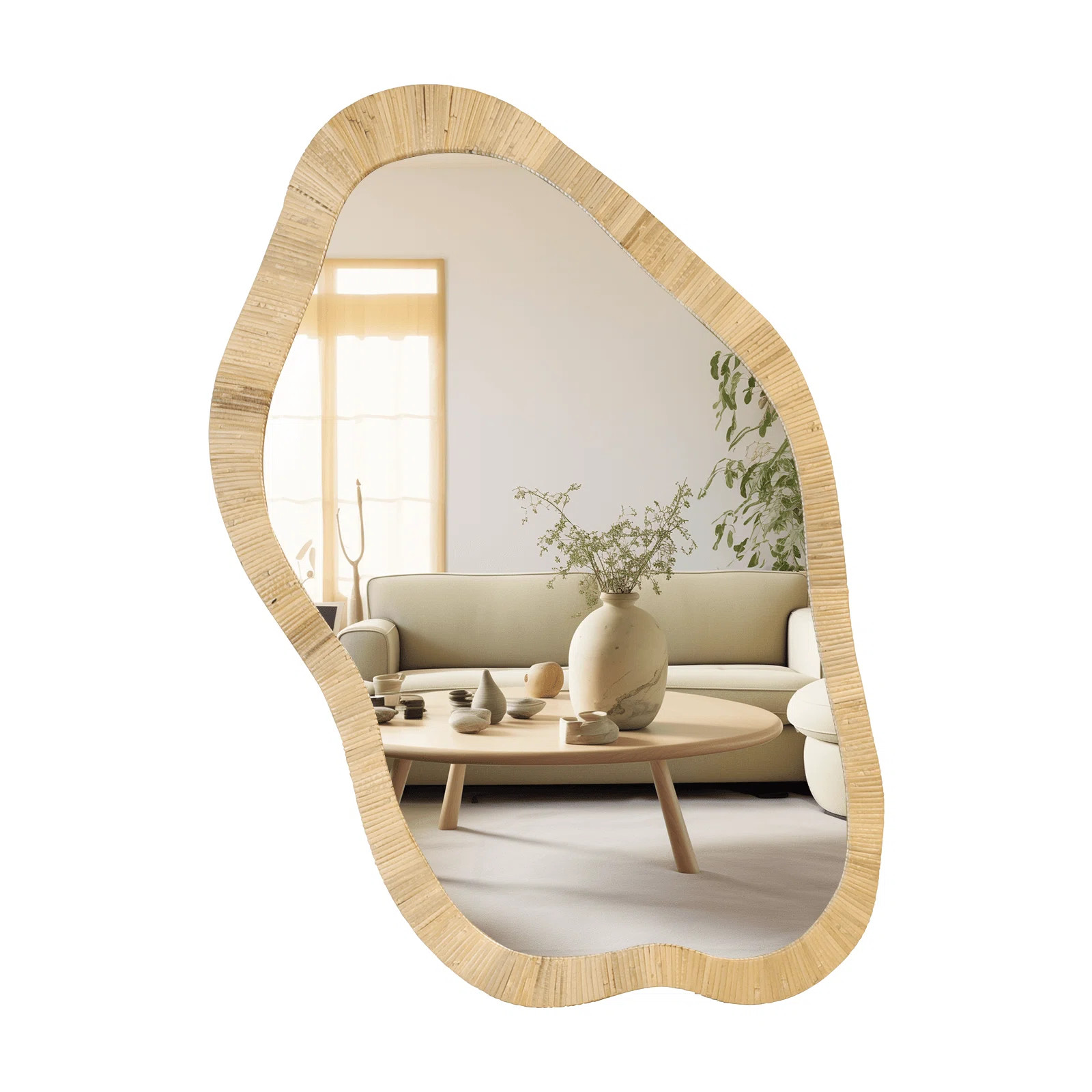 Millwood Pines Arold Boho Irregular Wall Mirror,Modern Cloud Mirror Decor for Bedroom, Living roo... | Wayfair North America