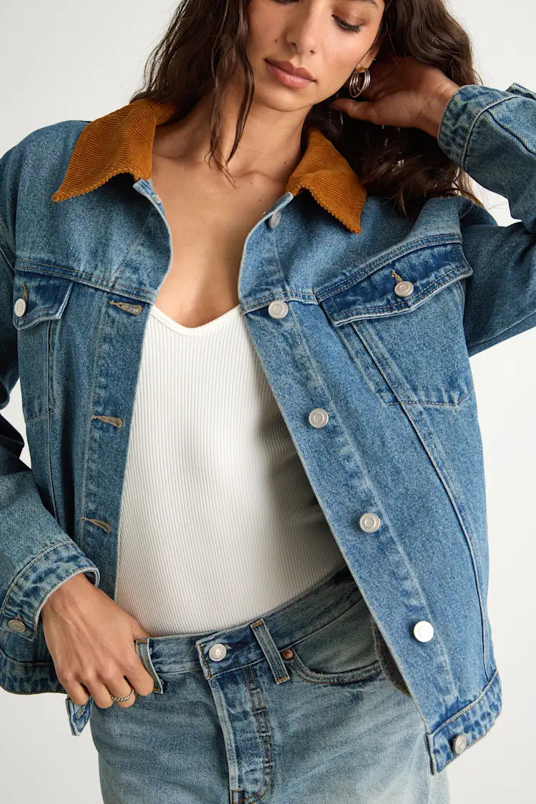 Isaline Medium Wash Denim Barn Jacket | Lulus