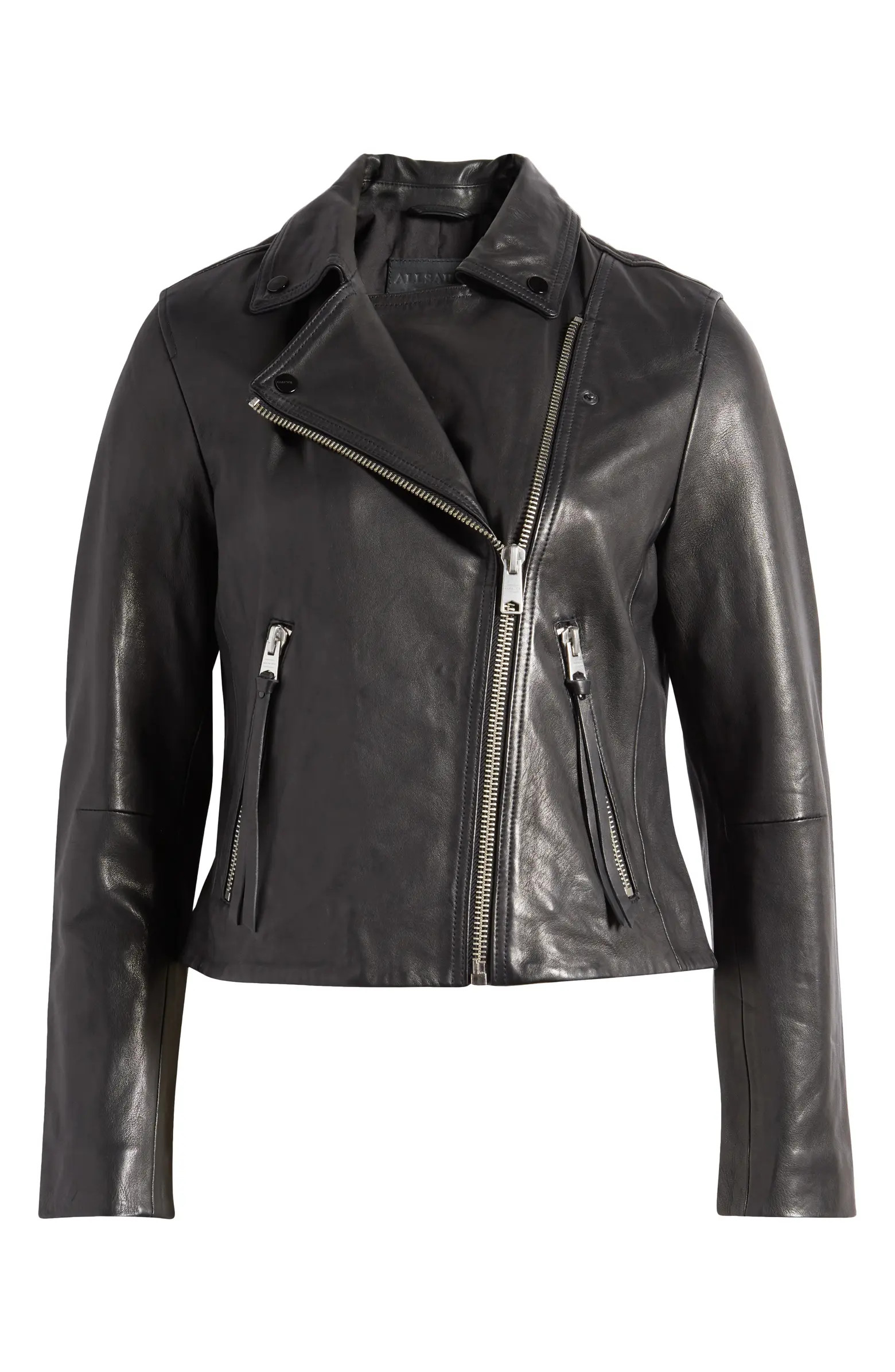AllSaints Dalby Leather Biker Jacket | Nordstrom | Nordstrom