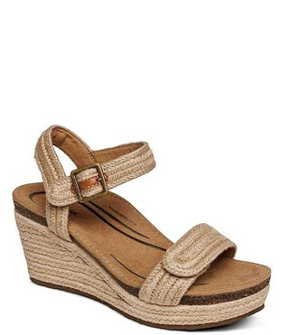 Aetrex Sydney Espadrille Platform Wedge Sandals | Dillard's | Dillard's