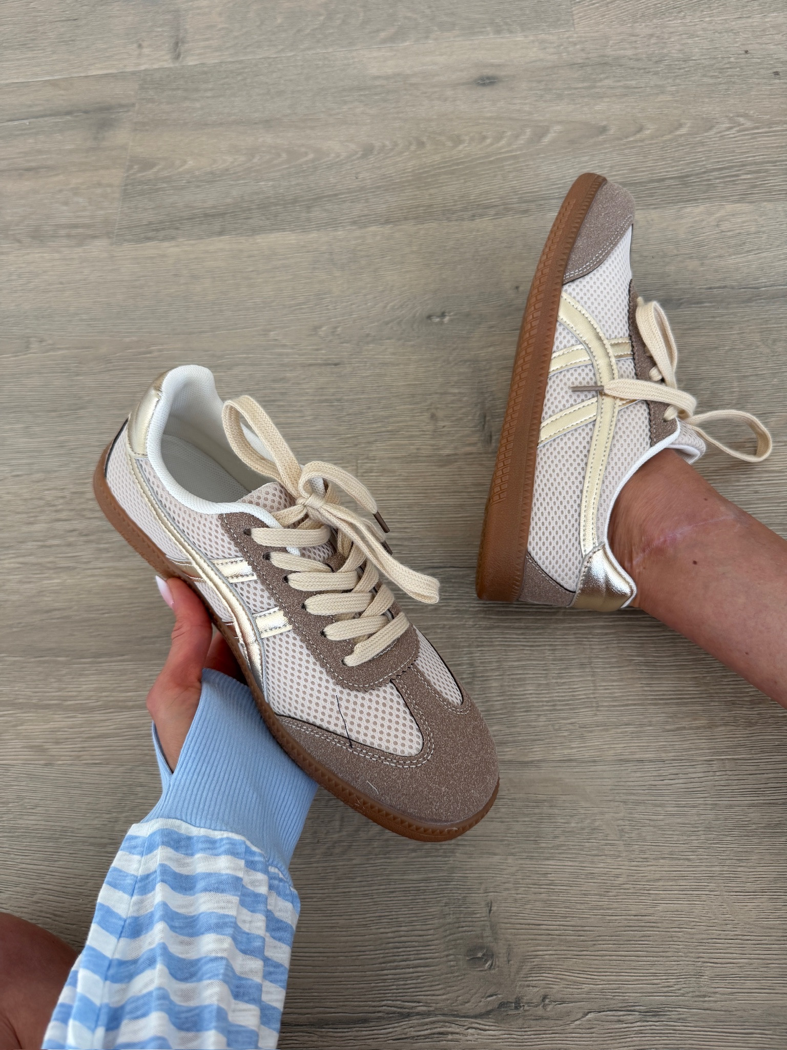 Neutral everyday sneakers that go with everything. Comfortable, trendy, and perfect for casual spring and summer outfits.

#LTKSeasonal #LTKmomlife #LTKootd