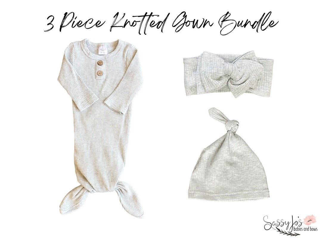 Newborn Gender Neutral Coming Home Outfit 3 Piece Bundle - Etsy | Etsy (US)