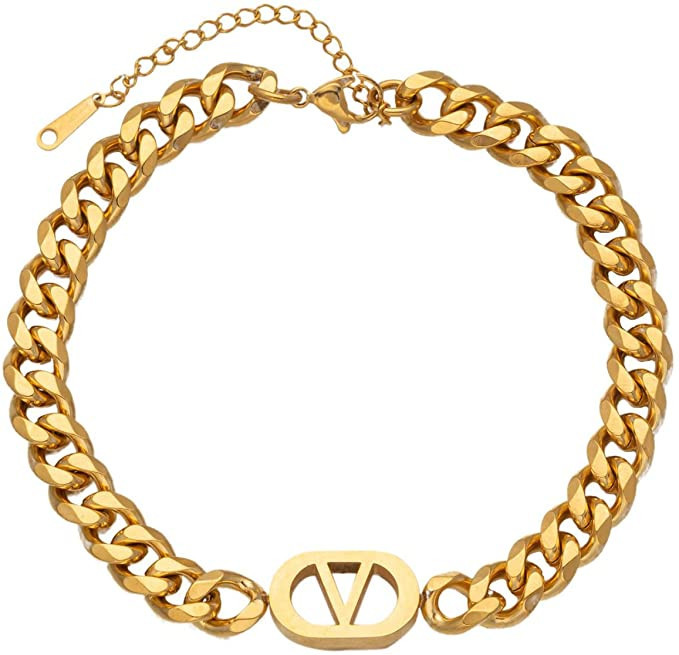 Yarpiany Gold Cuban Link Bracelets for Women 18K Gold Plated Cuban Chain Women Gold Bracelets Cla... | Amazon (US)