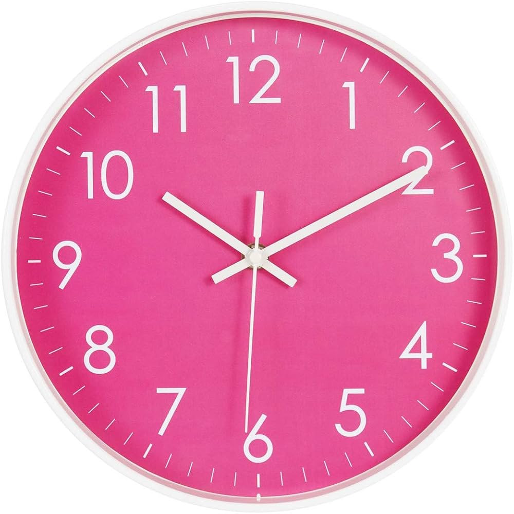 10-Inch Modern Simple Wall Clock Indoor Silent Non-Ticking Quartz Quiet Sweep Movement Battery Op... | Amazon (US)