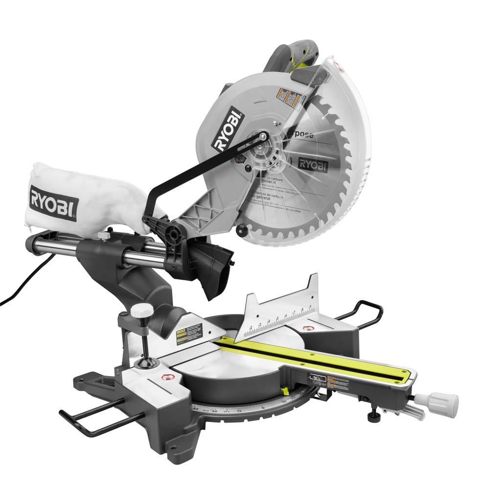 12 in. Sliding Miter Saw with LED | The Home Depot