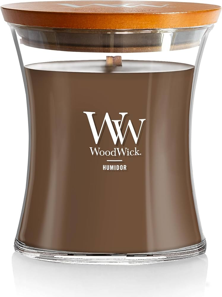 WoodWick Humidor Gifts for Women and Men, 9.7 oz Medium Hourglass Candle with Crackling Wick | Amazon (US)