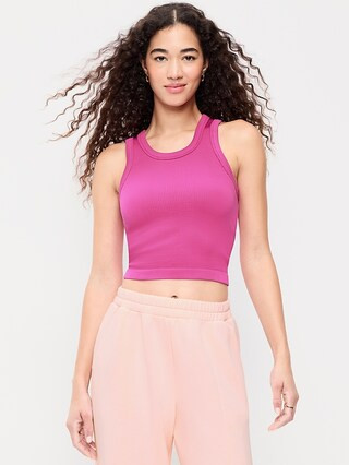 Exhale Seamless Fitted Rib Tank | Old Navy (US)