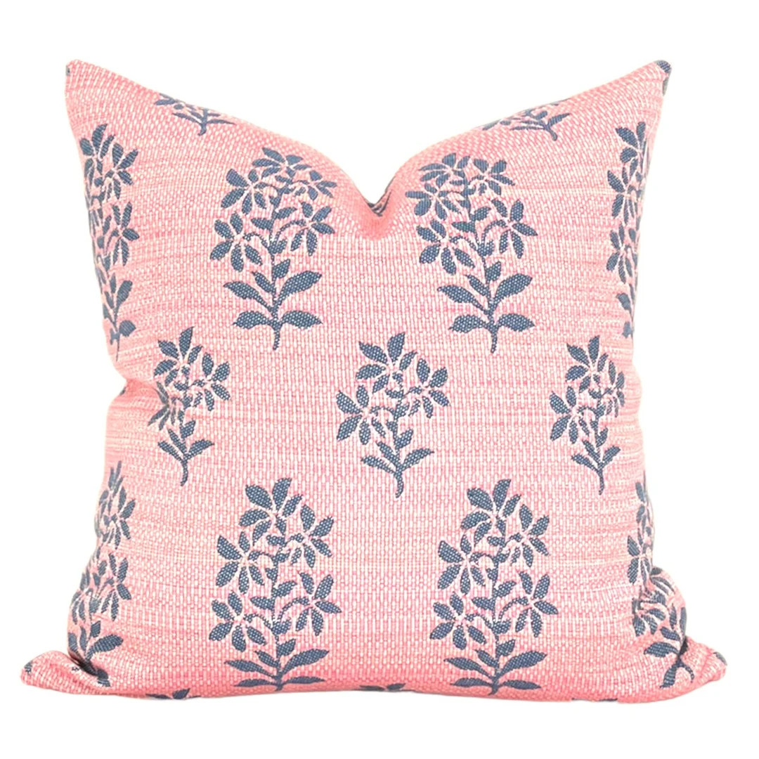 Peter Dunham OUTDOOR Pillow Cover // Asha in Pink Indigo // Designer Outdoor Pillow// Pink Outdoo... | Etsy (US)