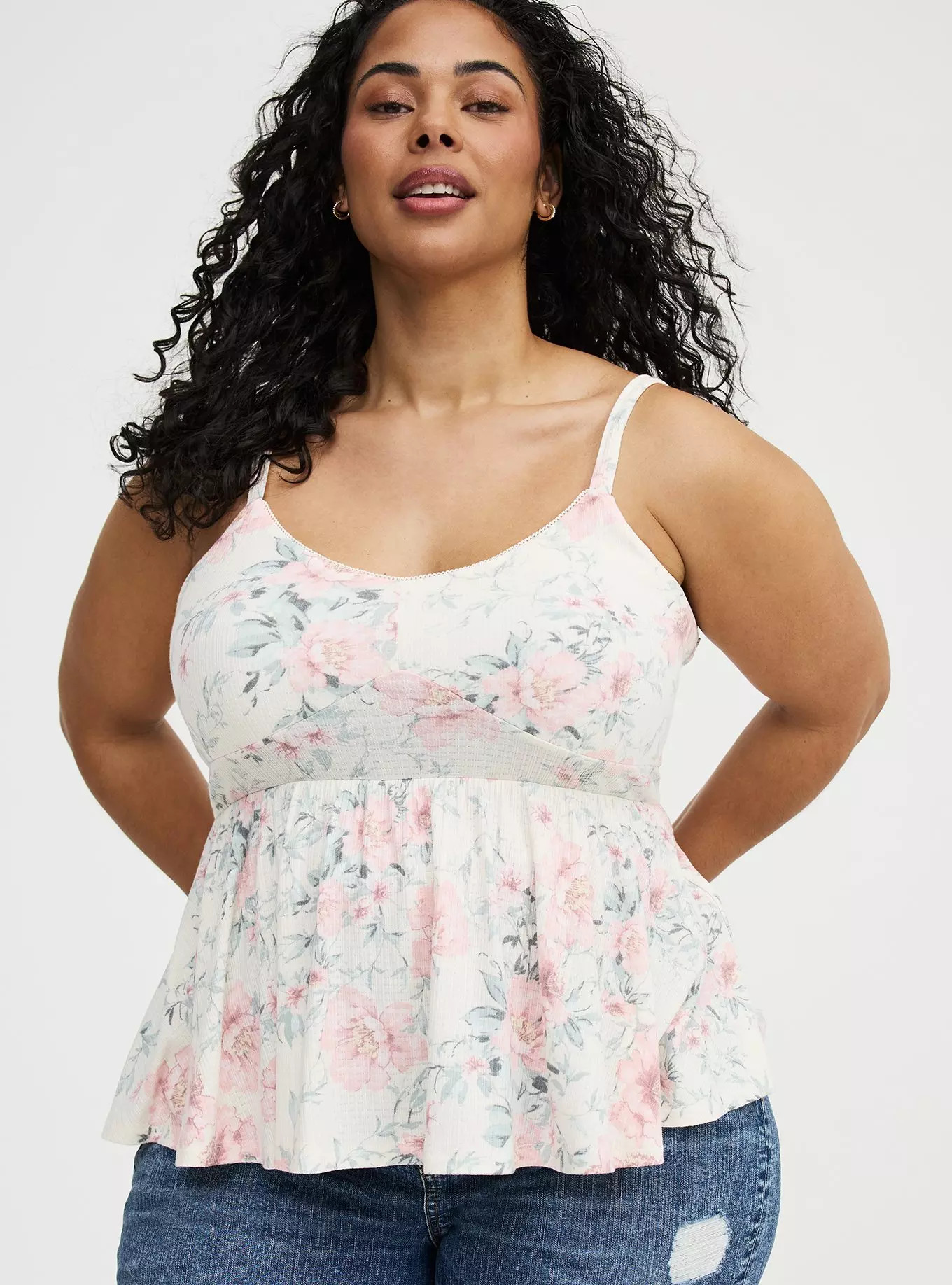 Smocked Criss-Cross Babydoll Top | Torrid (US & Canada)