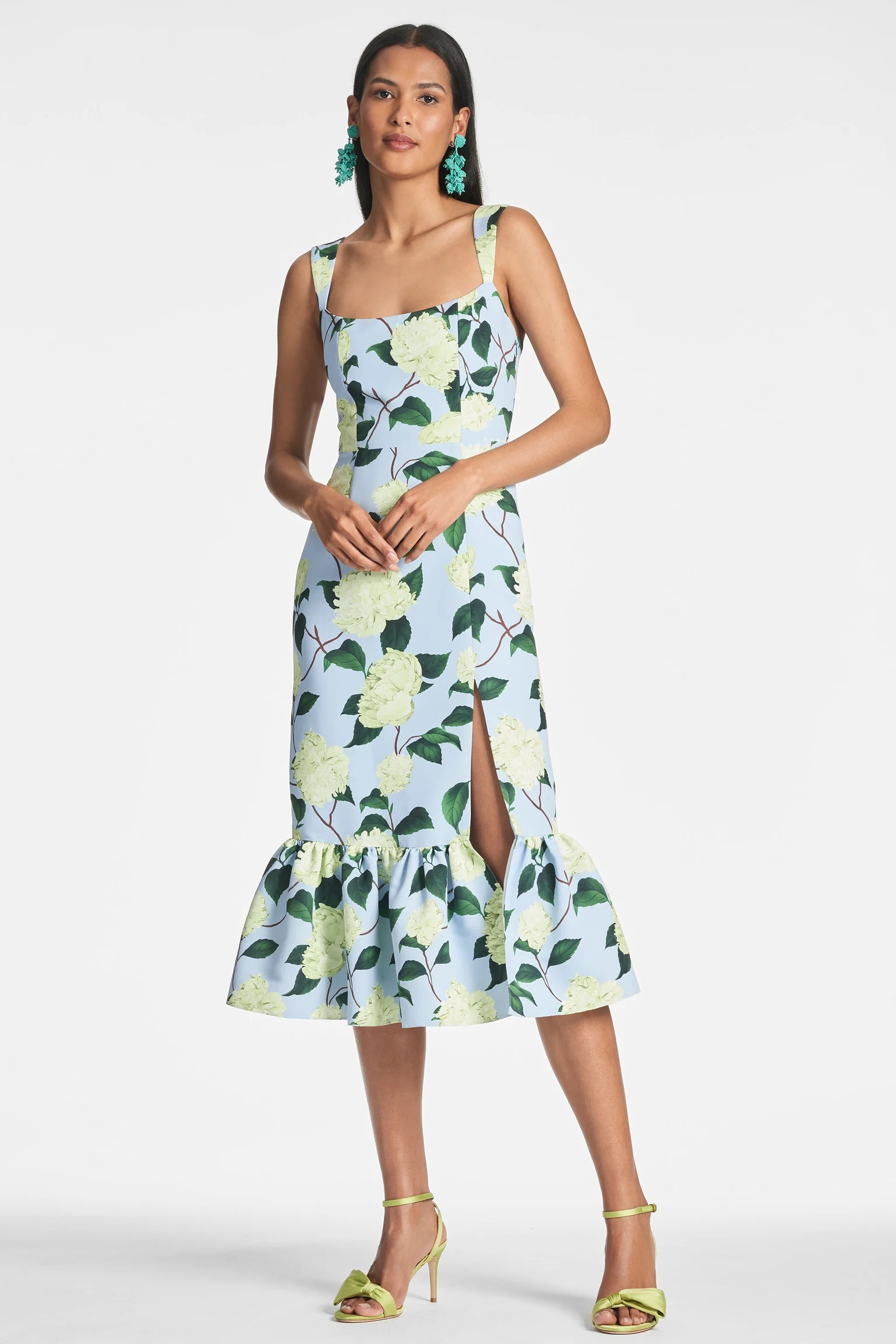 Laura Dress - Sky Citrine Peonies | Verishop