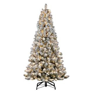 6.5ft. Pre-Lit Flocked Virginia Pine Artificial Christmas Tree, Clear Lights | Michaels | Michaels Stores