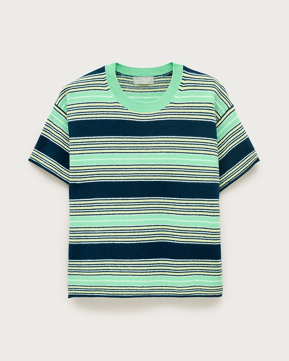 Cashmere relaxed T-shirt in stripe | J. Crew US