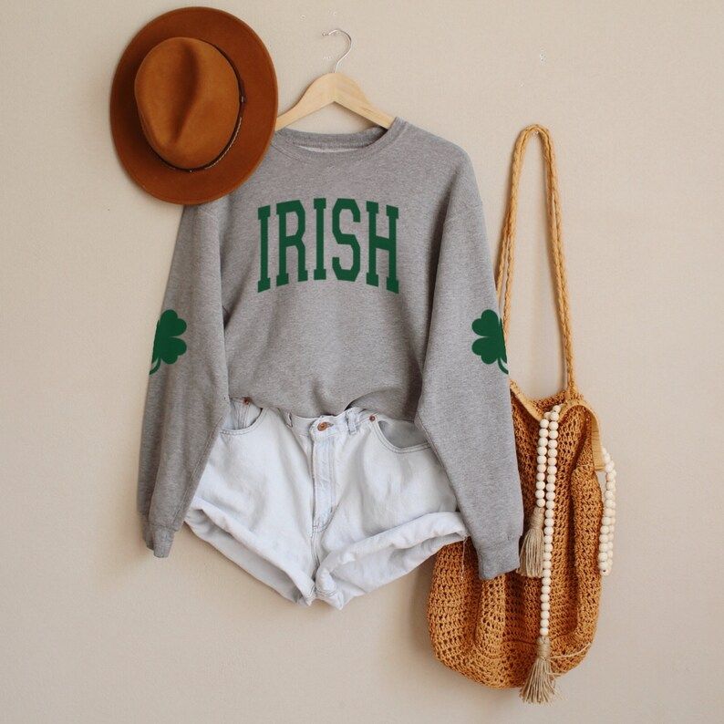 Irish Sweatshirt Irish Crewneck St Patricks Day Sweatshirt | Etsy | Etsy (US)