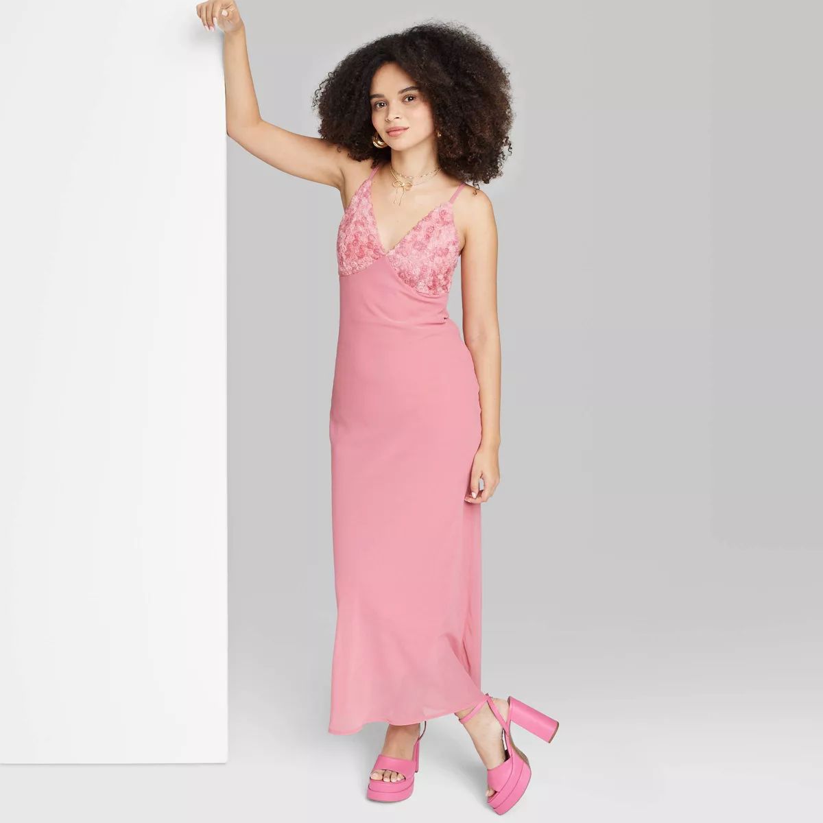 Women's Sleeveless Rosette Cup Maxi Dress - Wild Fable™ | Target