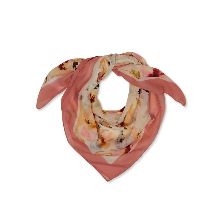 Time and Tru Women's Printed Scarf, Watercolor | Walmart (US)