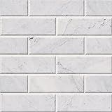 MSI Arabescato Carrara 12 inch x 4 inch Honed Marble Subway Tile for Kitchen Backsplash, Floor Tile, | Amazon (US)