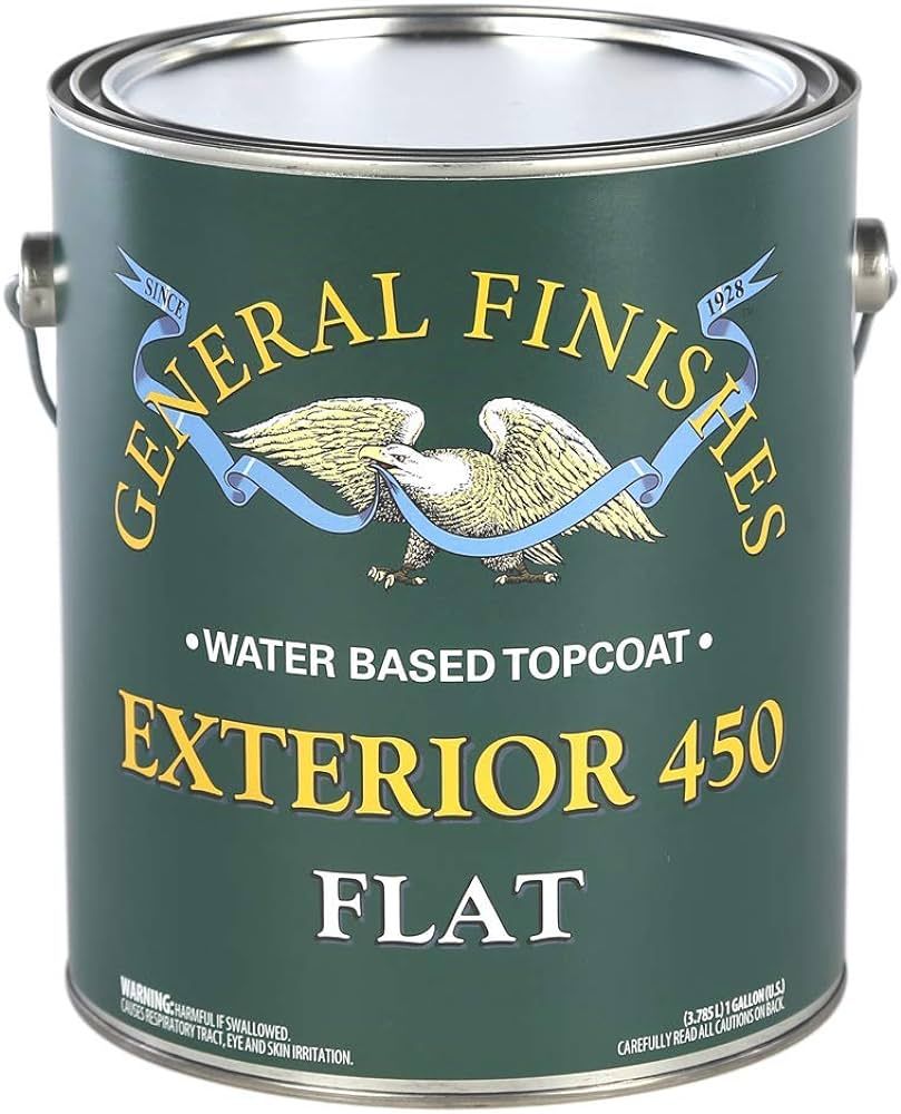 General Finishes Exterior 450 Water Based Topcoat, 1 Gallon, Flat | Amazon (US)