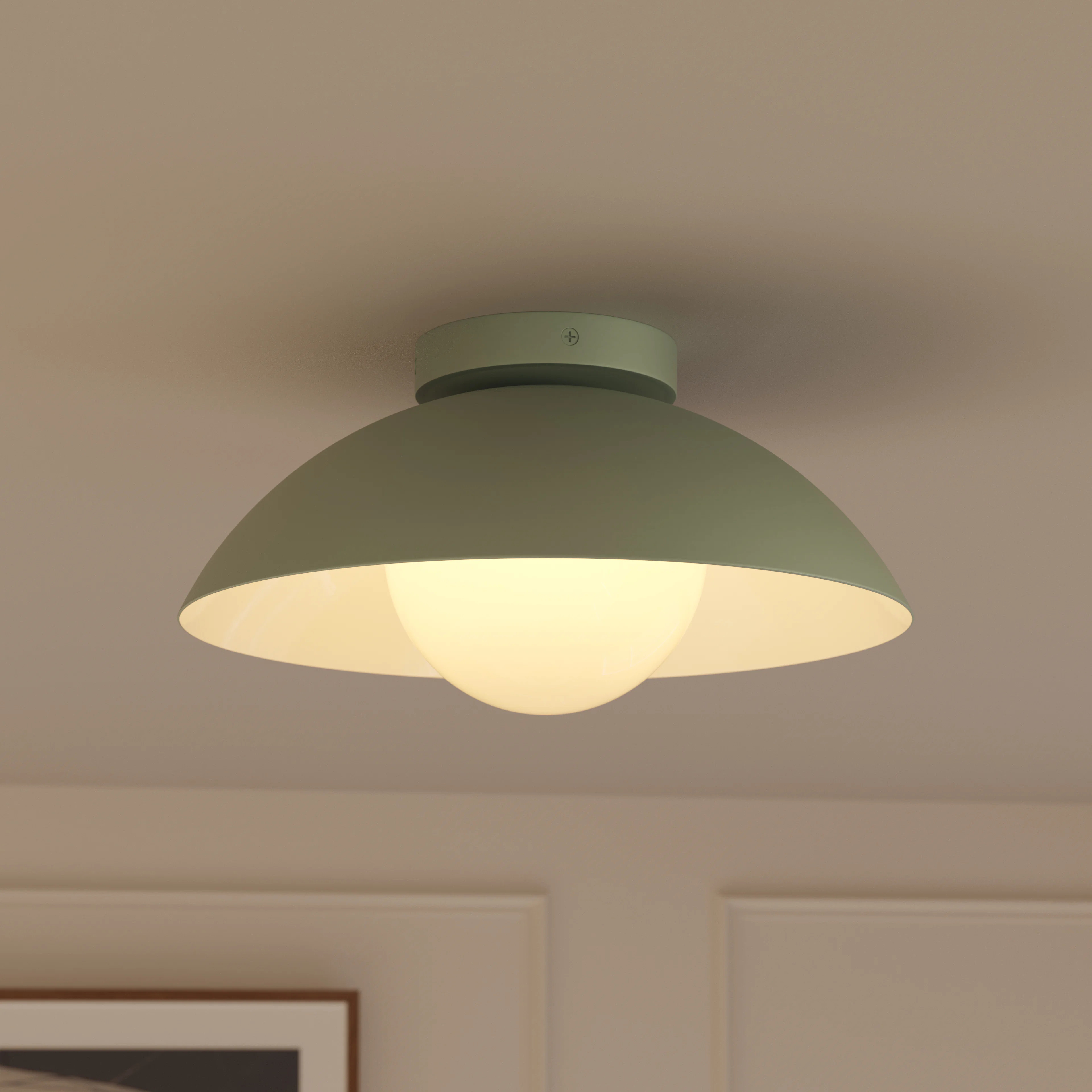 Gemma Flushmount Ceiling Light - Green | Article