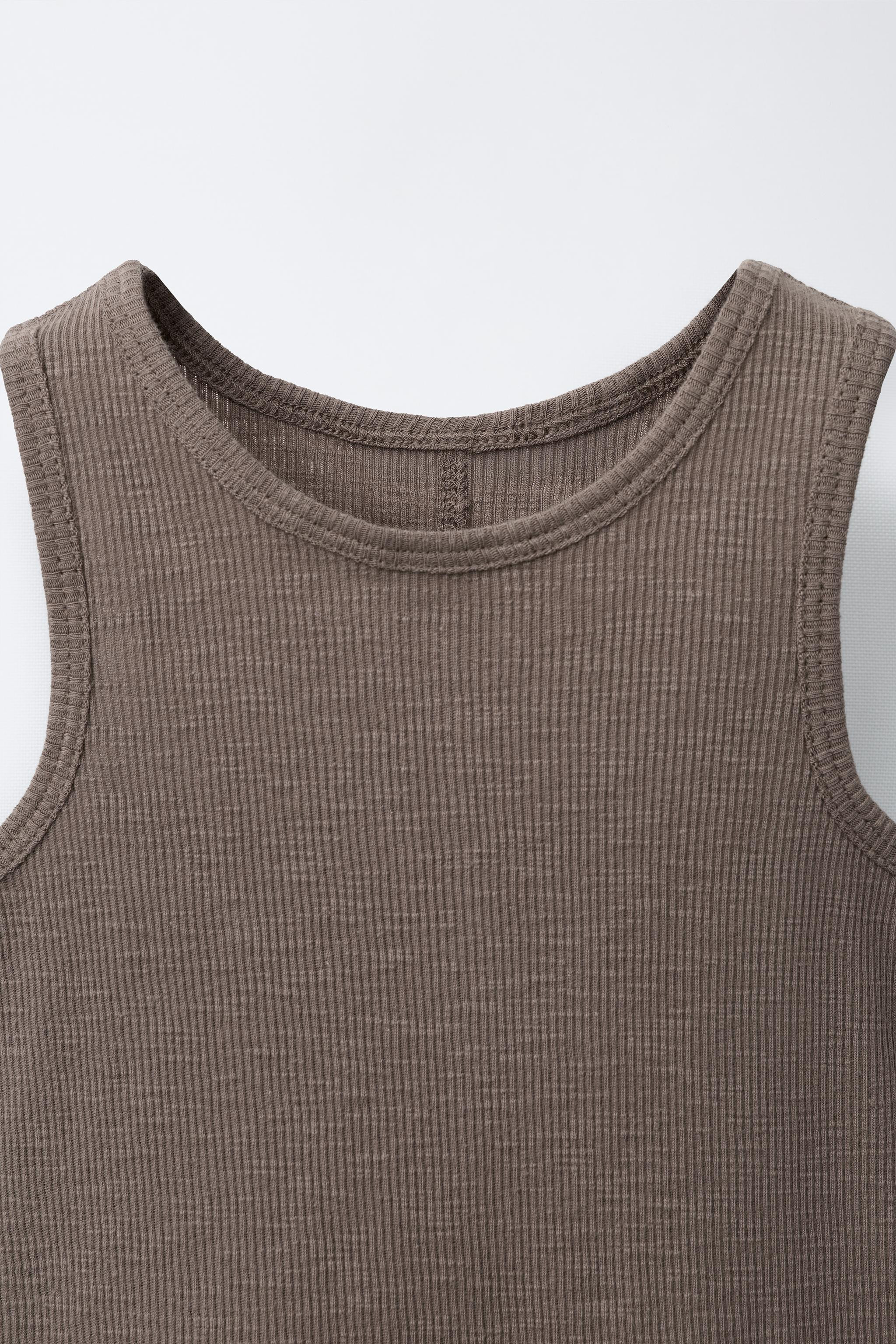 RIBBED SLEEVELESS TOP | Zara US