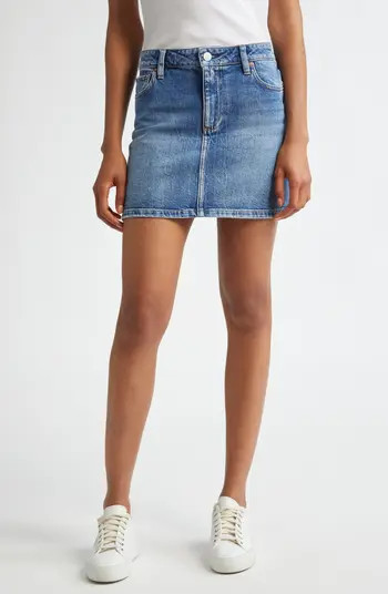 Joss Buckle Back Denim Miniskirt | Nordstrom