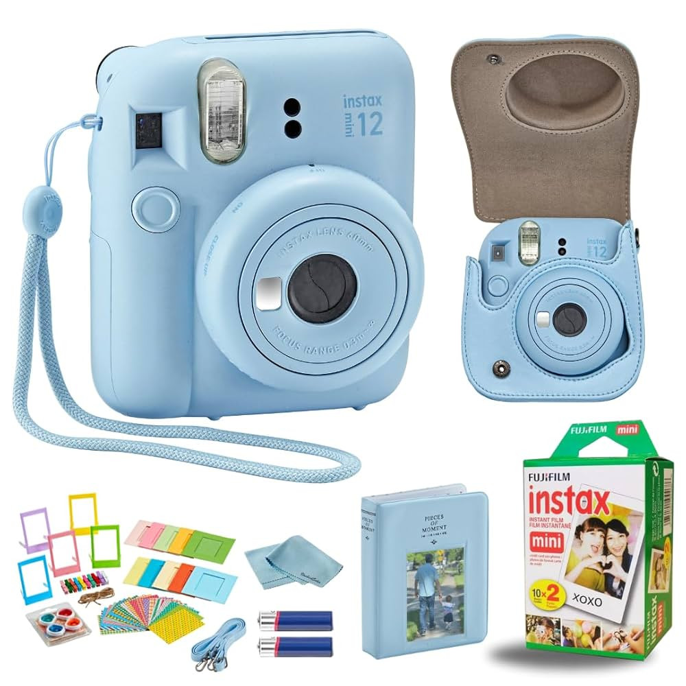 Fujifilm Instax Mini 12 Instant Camera Bundle - Includes 20 Shots Film, Custom Case, Deluxe 60-Po... | Amazon (US)