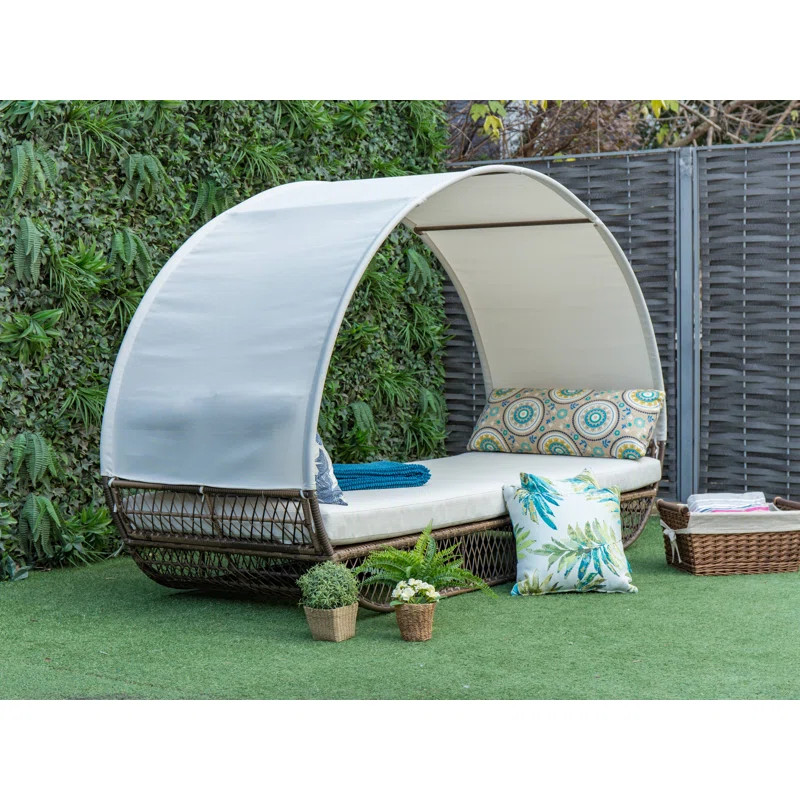Chitwood 93.31'' Wide Outdoor Patio Daybed with Cushions | Wayfair North America