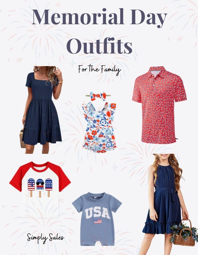 These Memorial Day outfits are giving red, white, and ready for summer ❤️🤍💙 Even if it's chilly here in Michigan (because of course it is), these picks are still perfect for the 4th of July too!

All Amazon fashion—most of it on sale! That USA onesie? Adorable. And the men’s golf polo is actually so good.
#SimplySales #AmazonFashion #MemorialDayStyle #FourthOfJulyFits #FamilyOutfits

#LTKFindsUnder50 #LTKFamily #LTKStyleTip