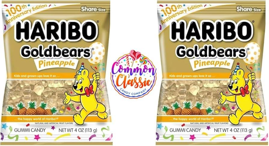 Pineapple, Gummy Bear Candy, Goldbears, 4 oz Bags - Great For Parties,Christmas, Halloween, Movie... | Amazon (US)
