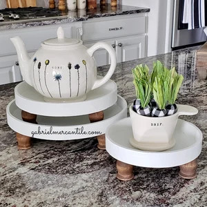 Round Organic Wood Cutting Board Risers in Natural Wood.wood | Etsy | Etsy (US)