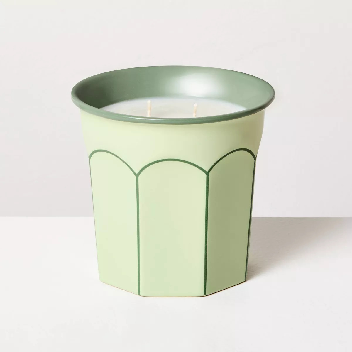 Arch Embossed Ceramic Sun and Citron Jar Candle Blue 12oz - Hearth & Hand™ with Magnolia | Target